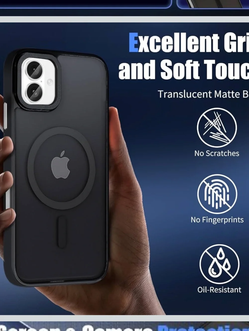 Magnetic Case for iPhone 16 6.1-Inch, Compatible with MagSafe Translucent Matte